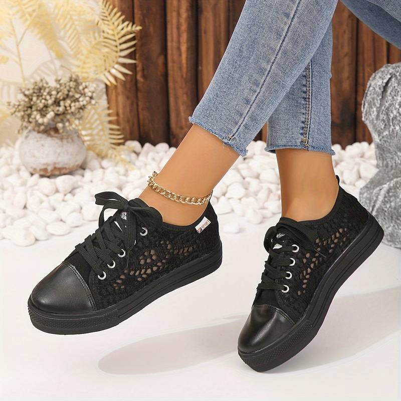 Dames Sneakers Vetersluiting Stijlvol 2