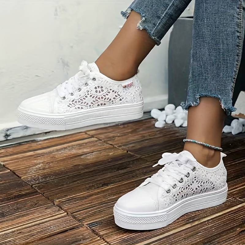 Dames Sneakers Vetersluiting Stijlvol 4