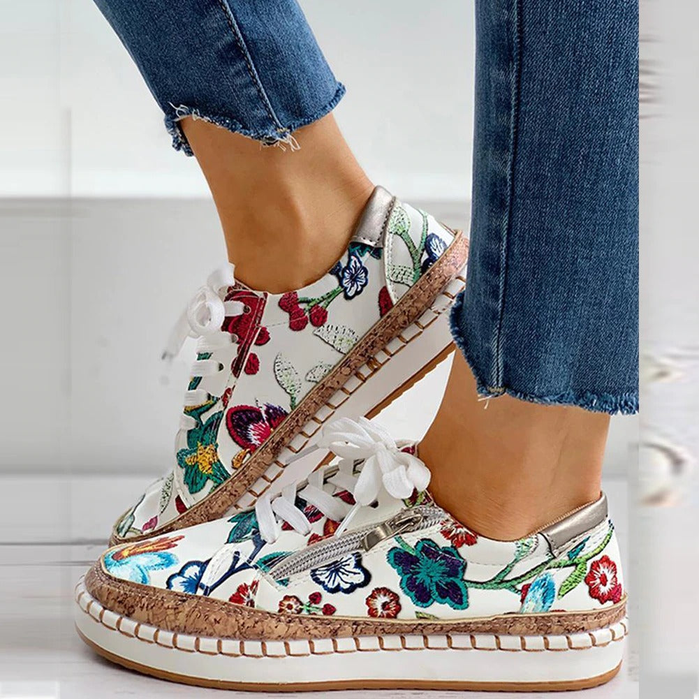 Dames Sneakers met Bloemenprint Trendy 1