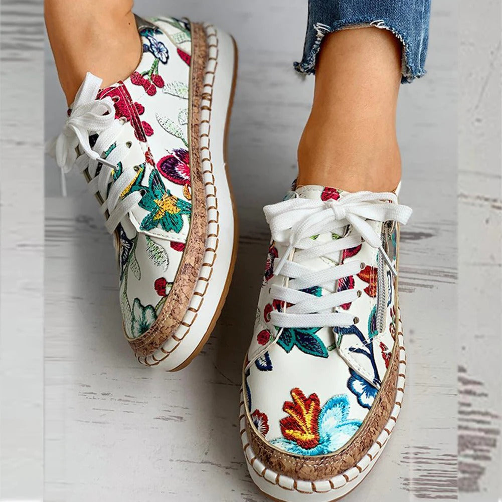 Dames Sneakers met Bloemenprint Trendy 6