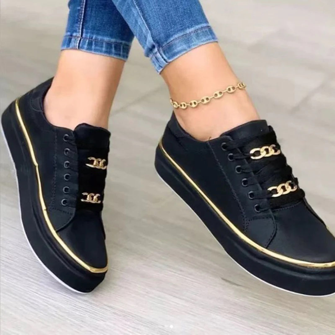 Dames Sneakers met Gouden Accent 4