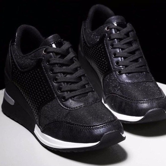 Dames Sneakers met Sleehak en Hoge Hak 3