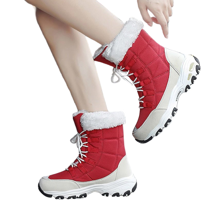 Dames Snow Boots Gevoerd Waterafstotend Met Stevige Zool 8
