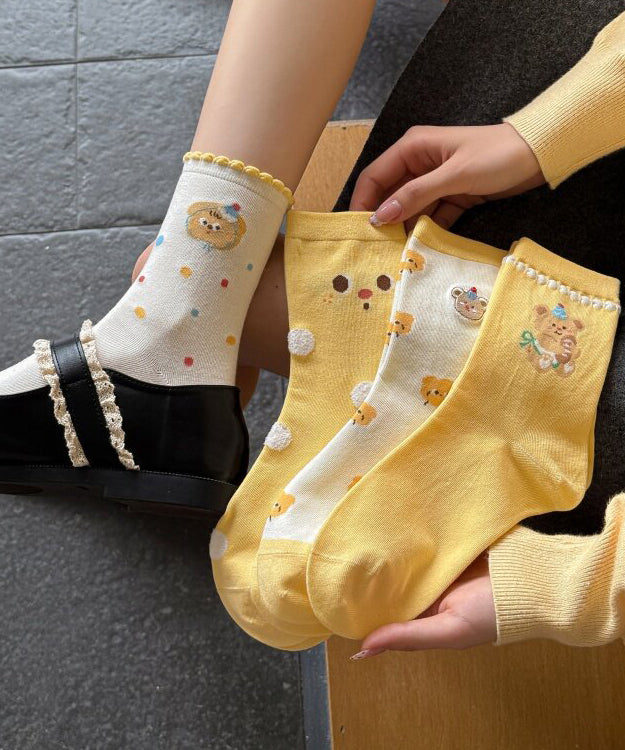 Dames Sokken Halfhoog Cartoon Jacquard Casual 0