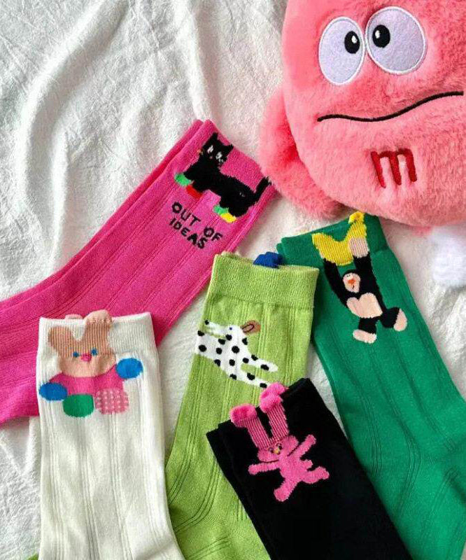 Dames Sokken Halfhoog Cartoonstijl Ademend 1