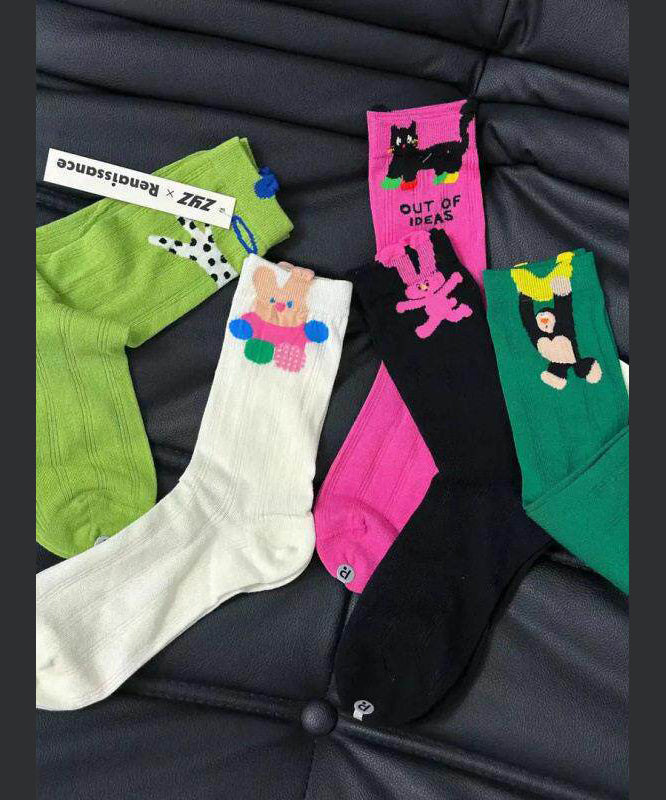 Dames Sokken Halfhoog Cartoonstijl Ademend 3