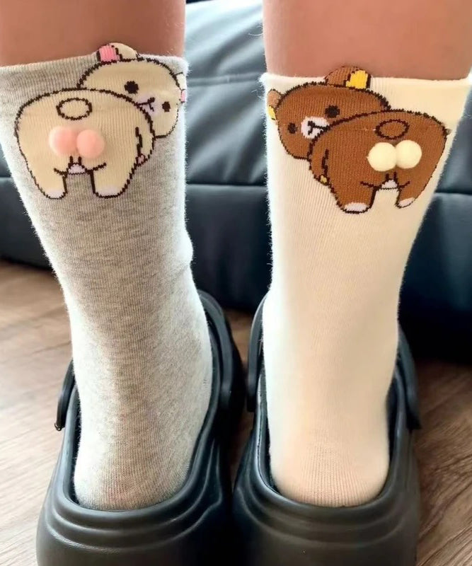 Dames Sokken Halfhoog Met Cartoonstijl Casual 0