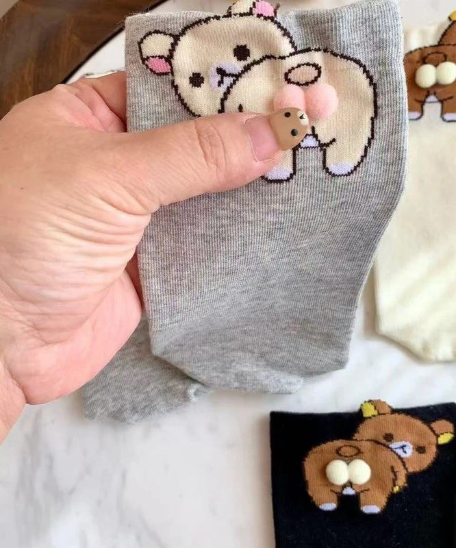 Dames Sokken Halfhoog Met Cartoonstijl Casual 1