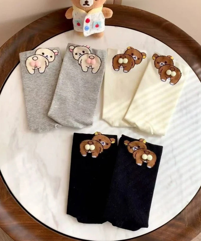 Dames Sokken Halfhoog Met Cartoonstijl Casual 2