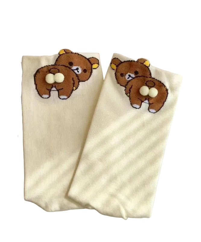 Dames Sokken Halfhoog Met Cartoonstijl Casual 3