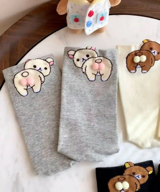Dames Sokken Halfhoog Met Cartoonstijl Casual 4