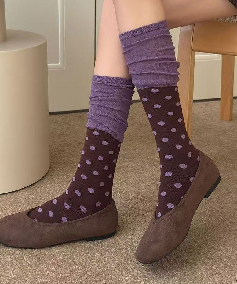 Dames Sokken Over de Kuit Japanse Stijl Met Stippen 1
