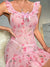 Dames Spaghetti Strap Bloemige Rimpel Lingerie 3