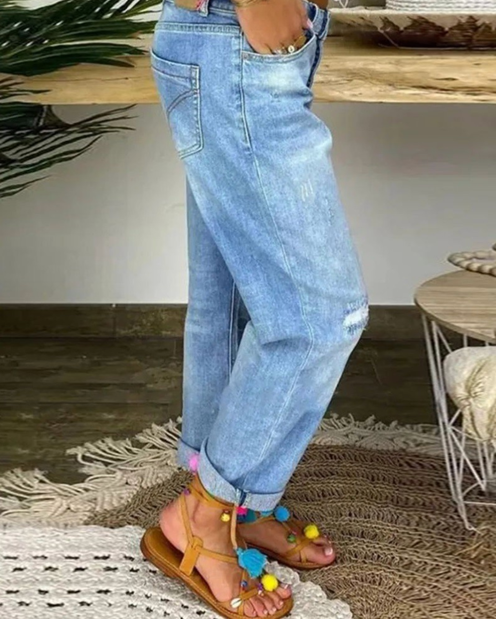 Dames Spijkerbroek Casual Katoenmix voor Lente Zomer 1
