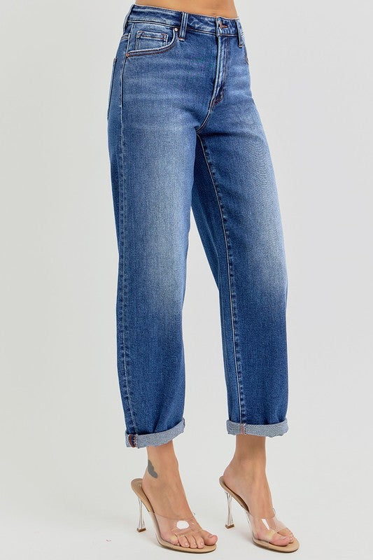 Dames Spijkerbroek Hoge Taille Mild Barrel Denim 1