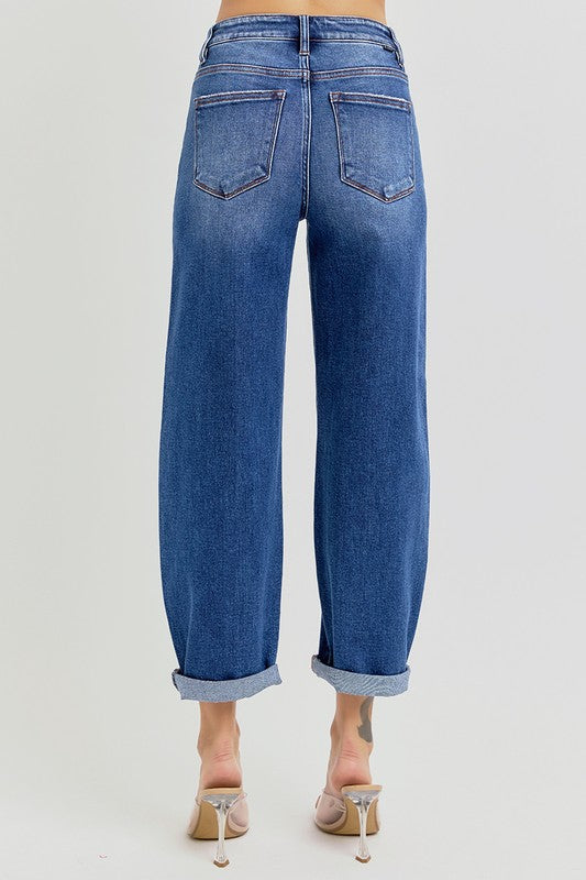 Dames Spijkerbroek Hoge Taille Mild Barrel Denim 2