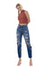 Dames Spijkerbroek Hoge Taille Mom Fit Denim 0