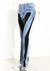 Dames Spijkerbroek Hoog Taille Micro-Stretch Denim Met Kleurblokken 2
