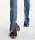 Dames Spijkerbroek Hoog Taille Micro-Stretch Denim Met Kleurblokken 4