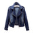 Dames Spijkerjack Oversized Asymmetrische Rits Met Opstaande Kraag 0