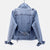 Dames Spijkerjack Oversized Asymmetrische Rits Met Opstaande Kraag 2