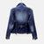 Dames Spijkerjack Oversized Asymmetrische Rits Met Opstaande Kraag 4