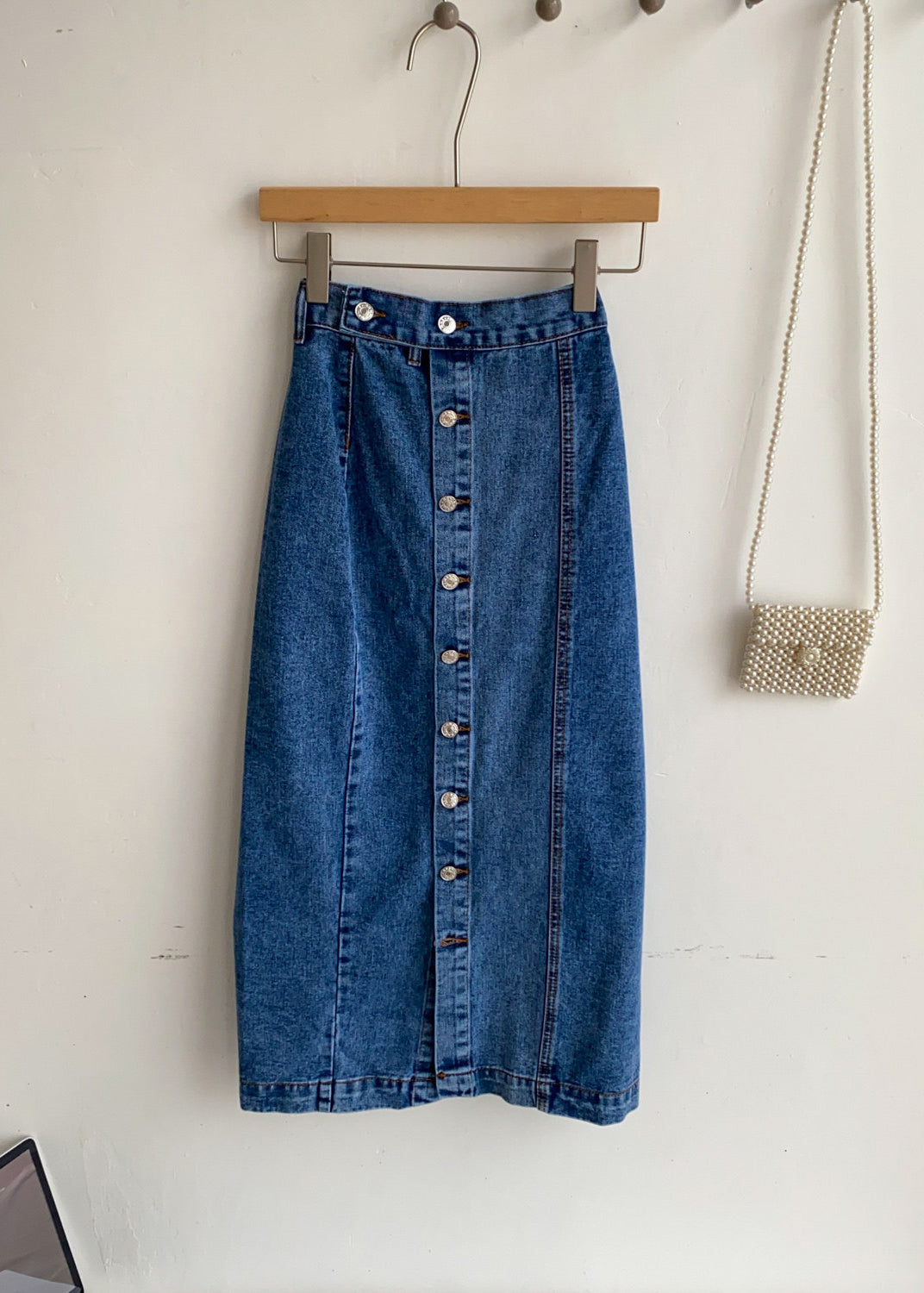 Dames Spijkerrok Hoge Taille Met Button-Down Design 2