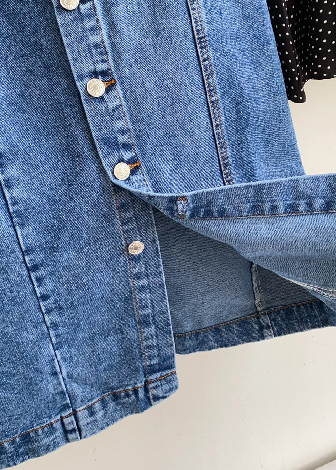Dames Spijkerrok Hoge Taille Met Button-Down Design 4