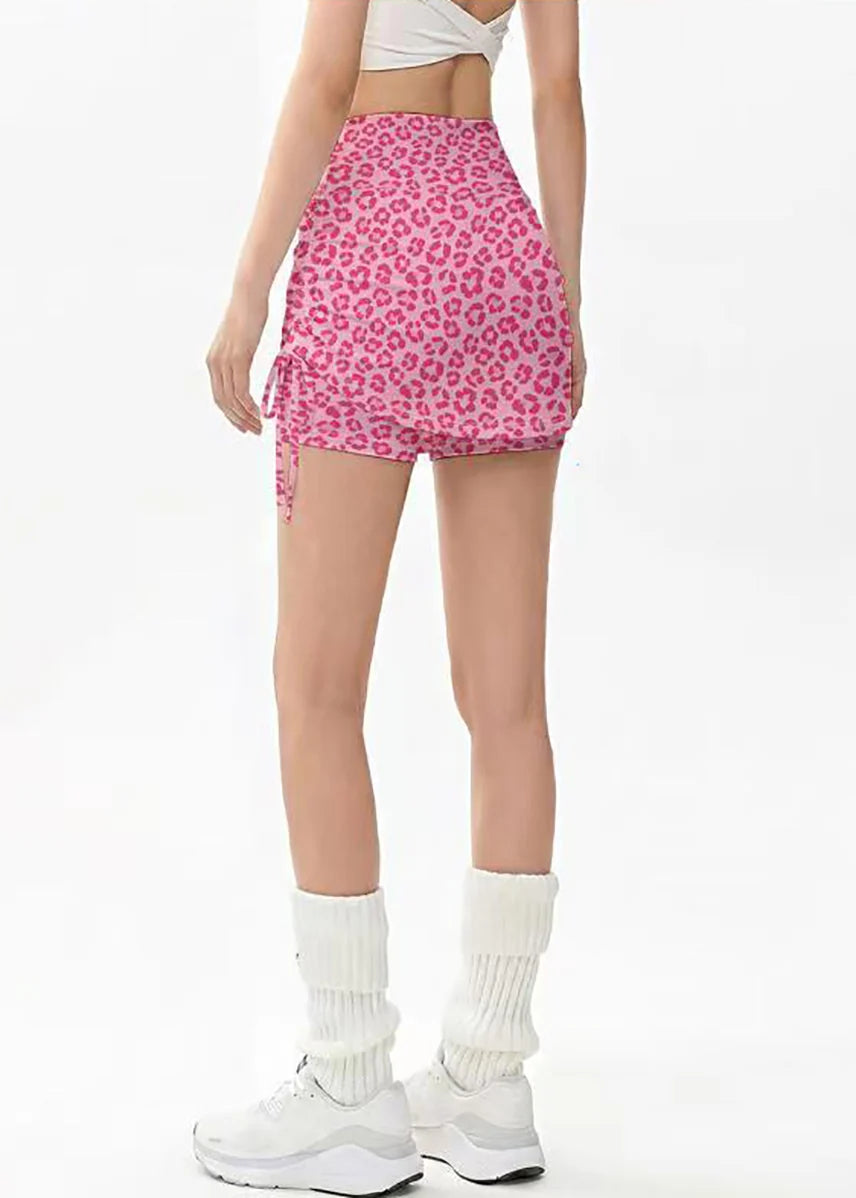 Dames Sportbroek Met Hoge Taille en Luipaardprint 4