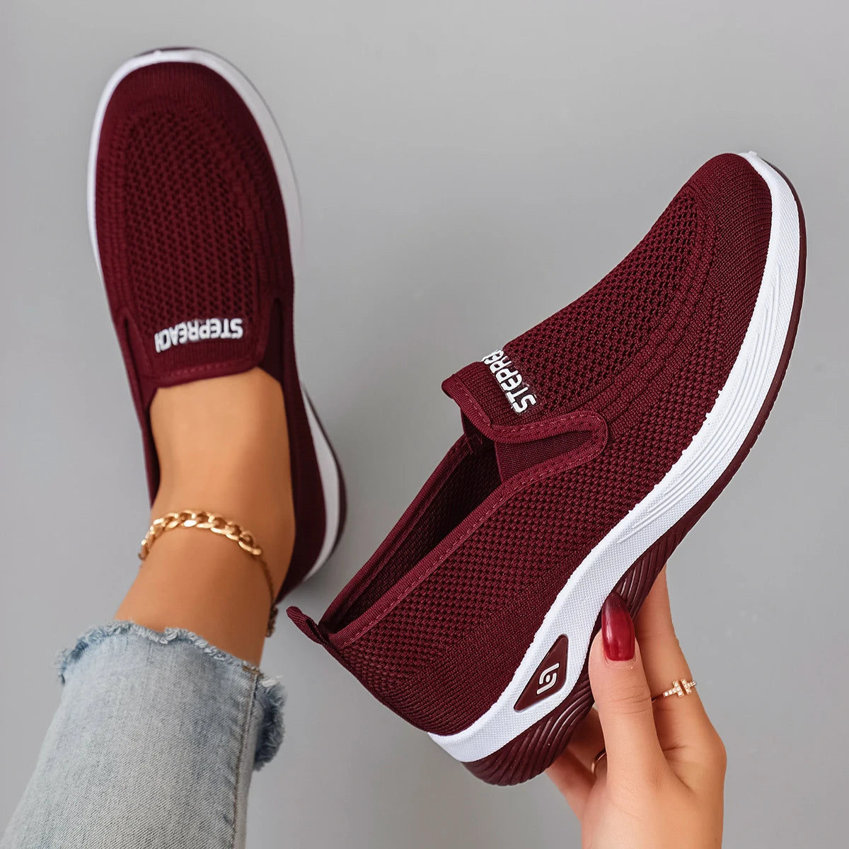 Dames Sportschoenen Ademend Lichtgewicht Casual Rubber Zool 5