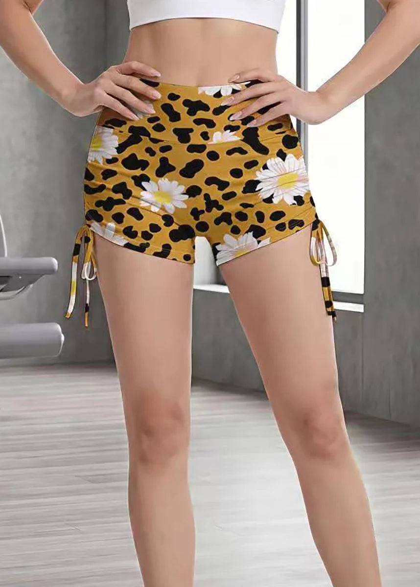 Dames Sportshorts Hoge Taille Met Print 3