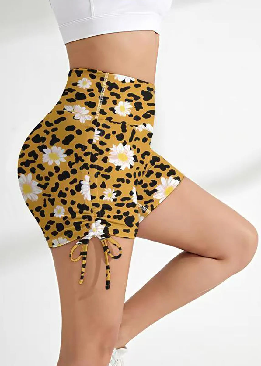 Dames Sportshorts Hoge Taille Met Print 4