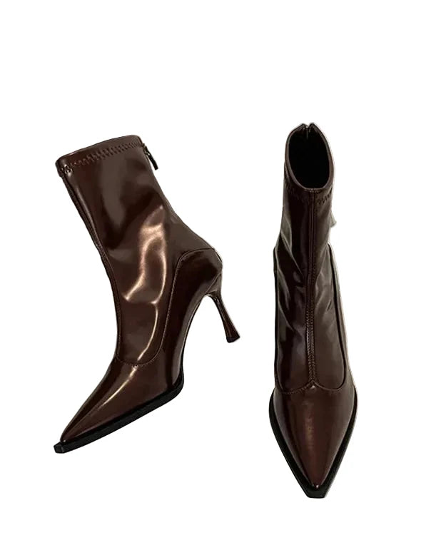 Dames Stiletto Laarzen Met Spitse Neus 0