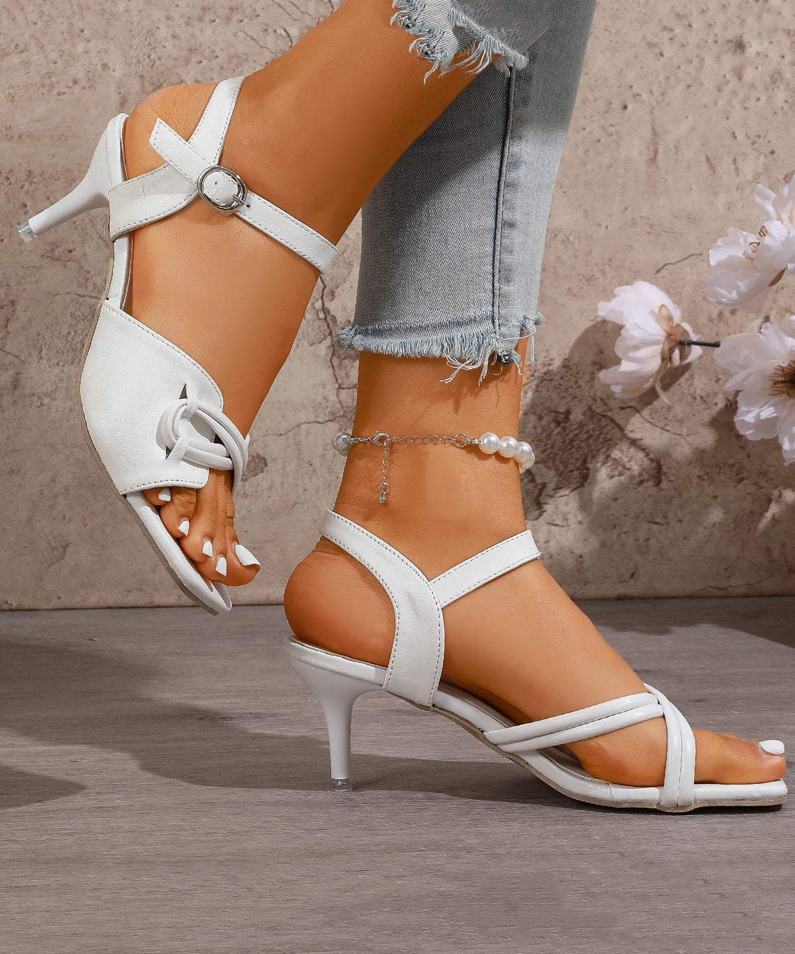 Dames Stiletto Sandalen Gesplitst 0
