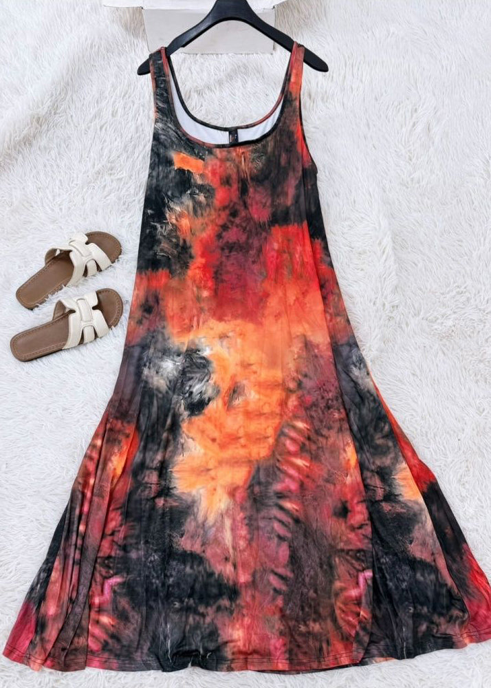 Dames Strandjurk Mouwloos Met Spaghettibandjes En Print 1