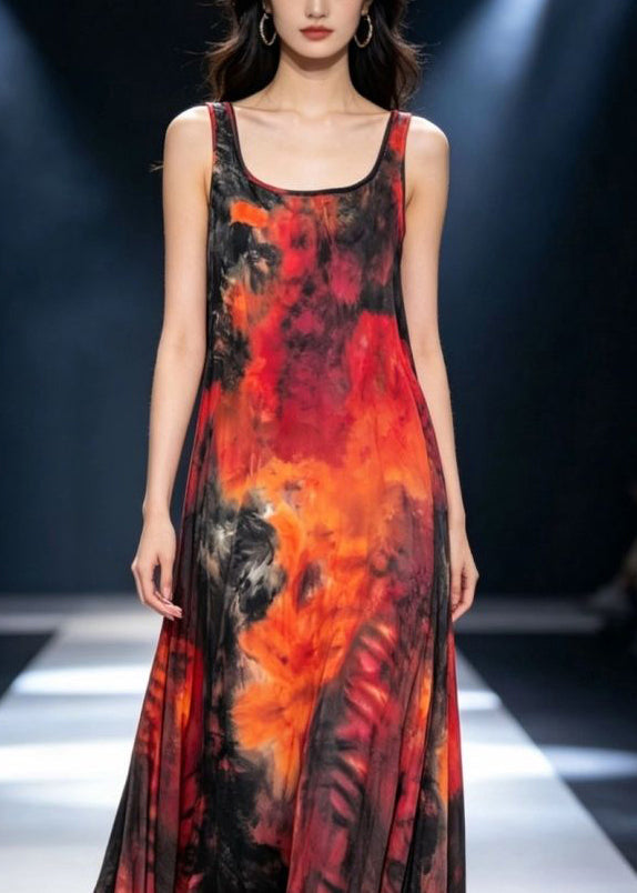 Dames Strandjurk Mouwloos Met Spaghettibandjes En Print 2