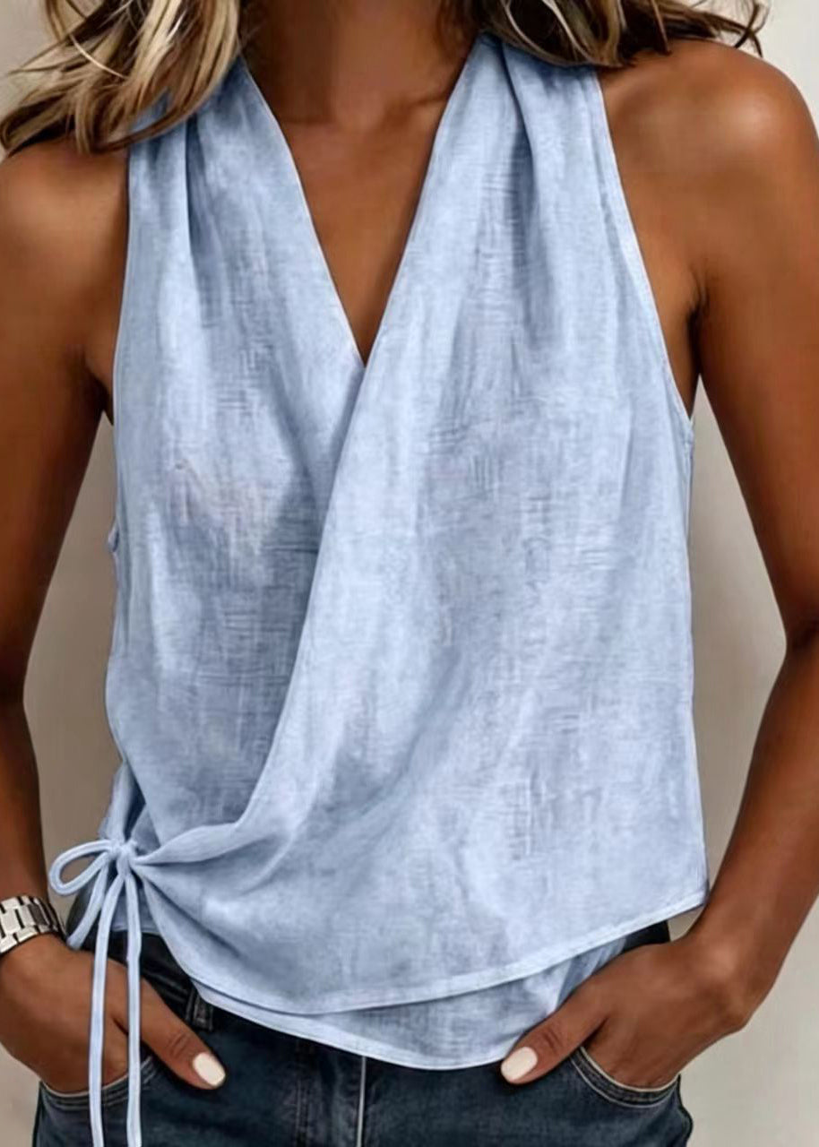 Dames Strandvest Bohemien Mouwloos V-hals 3