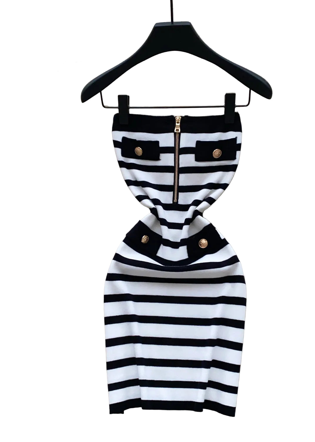 Dames Strapless Jurk Gestreept Zomerstijl 0