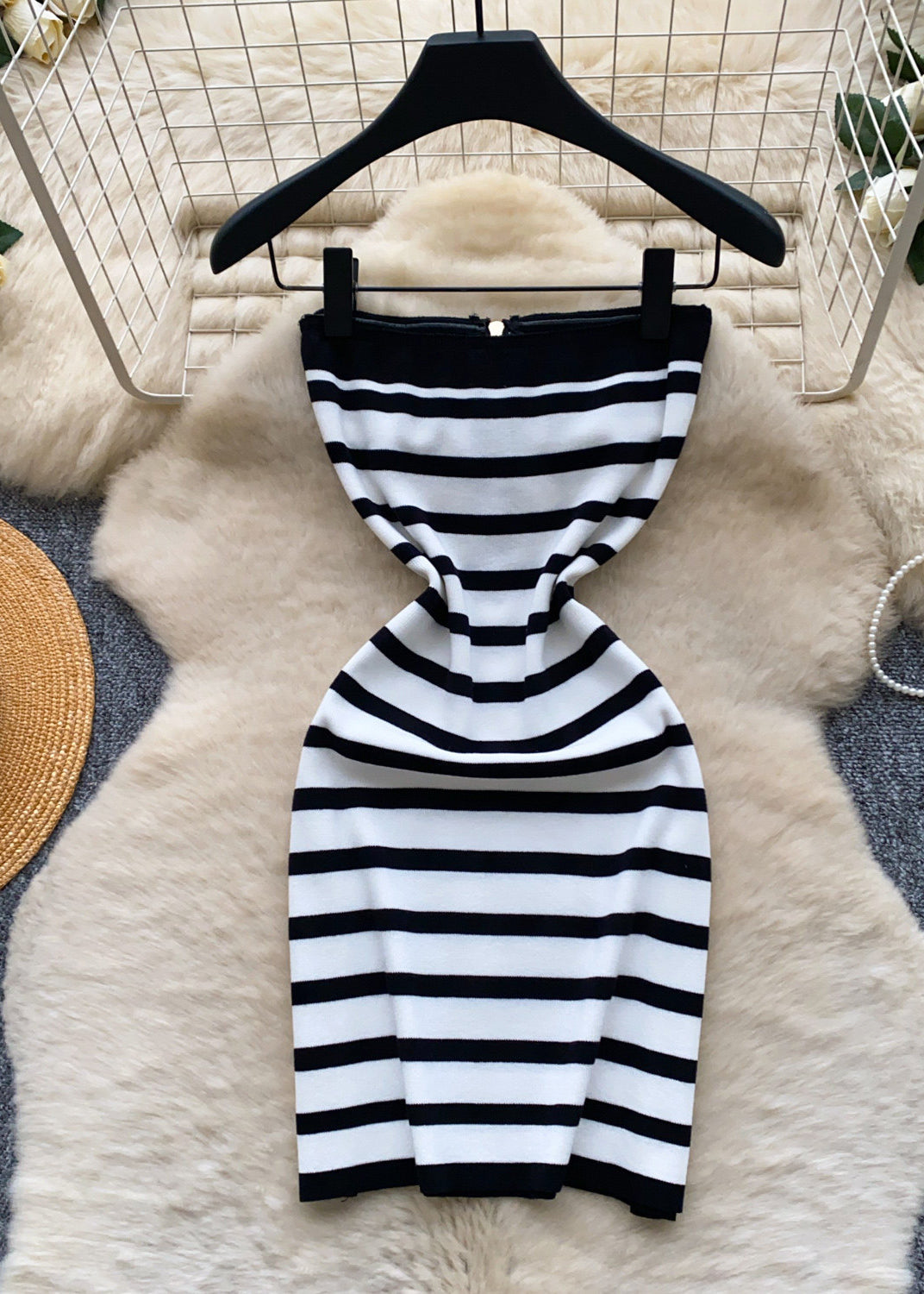 Dames Strapless Jurk Gestreept Zomerstijl 1