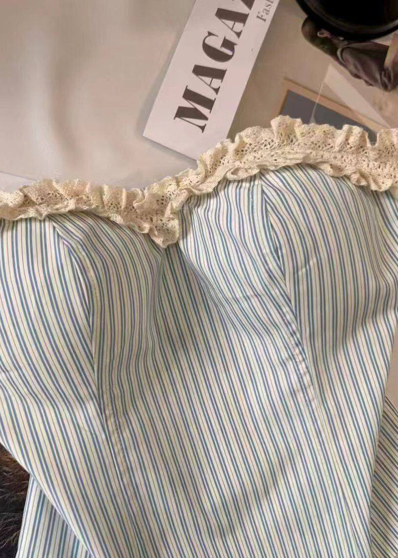 Dames Strapless Top Gestreept Patchwork 2