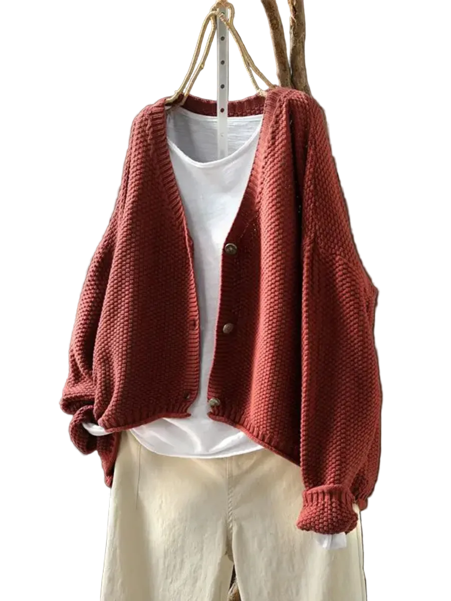 Dames Strickcardigan V-hals Casual 0