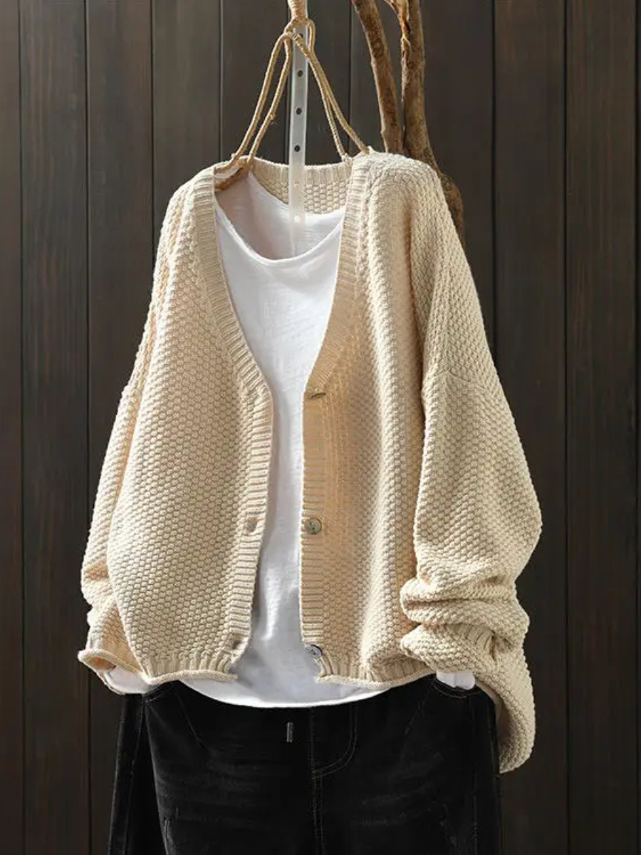Dames Strickcardigan V-hals Casual 3