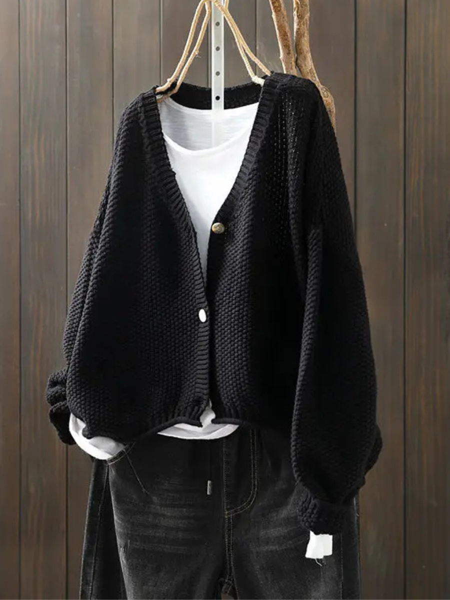 Dames Strickcardigan V-hals Casual 7