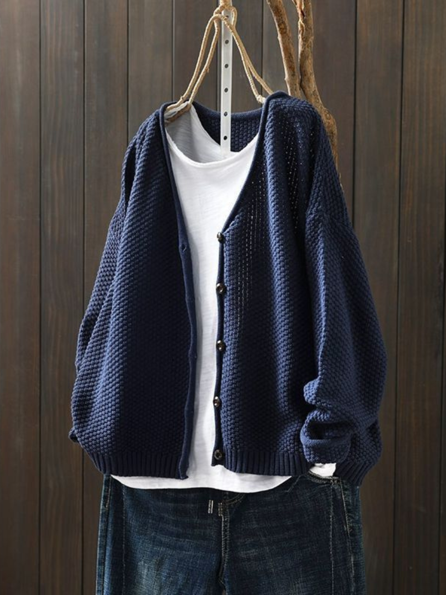 Dames Strickcardigan V-hals Casual 7