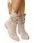 Dames Suede Laarsjes Lage Hak met Rits voor Casual en Formele Gelegenheden 0