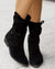 Dames Suede Laarsjes Lage Hak met Rits voor Casual en Formele Gelegenheden 3
