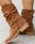 Dames Suede Laarsjes Lage Hak met Rits voor Casual en Formele Gelegenheden 6