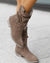 Dames Suede Laarsjes Lage Hak met Rits voor Casual en Formele Gelegenheden 7