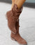 Dames Suede Laarsjes Lage Hak met Rits voor Casual en Formele Gelegenheden 8