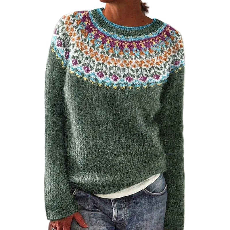 Dames Sweater Getextureerd Met Tribal Patroon 0